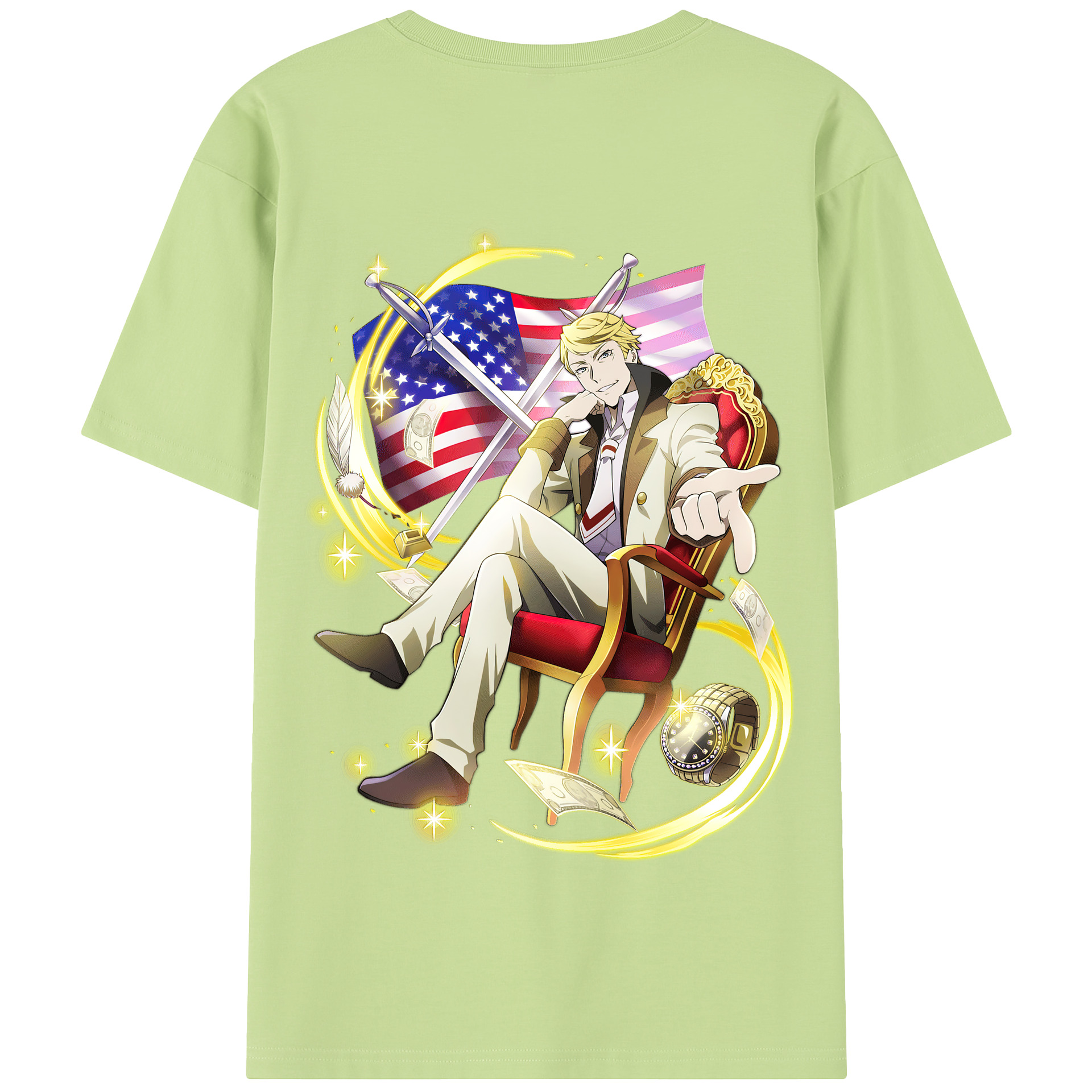 （画像用） 文豪ストレイドッグス Bungo Stray Dogs 綿100％半袖Tシャツ（背面プリント）
